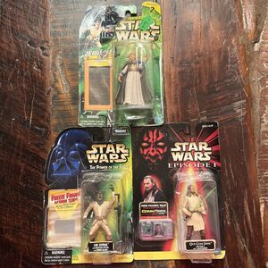 Vintage 90’s Star Wars Figures Kenner Lav Sivrak Tessek Qui-Gon Jinn Episode 1